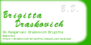 brigitta draskovich business card